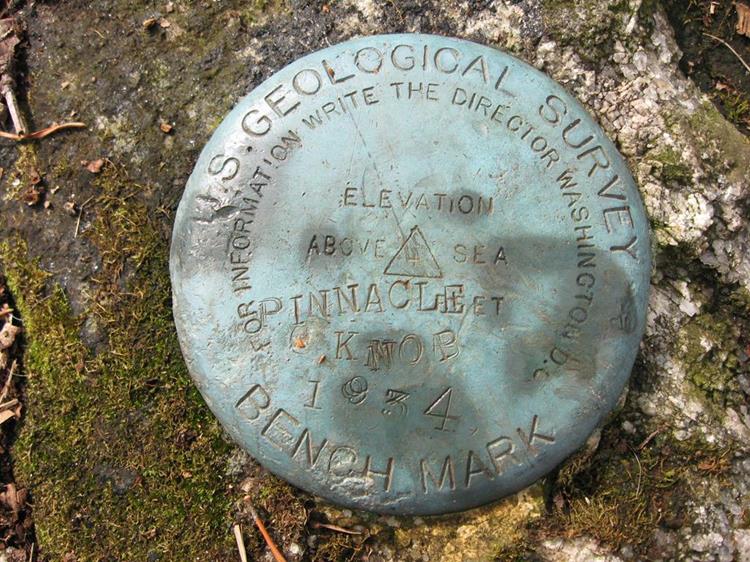 Geological Marker at the summit.