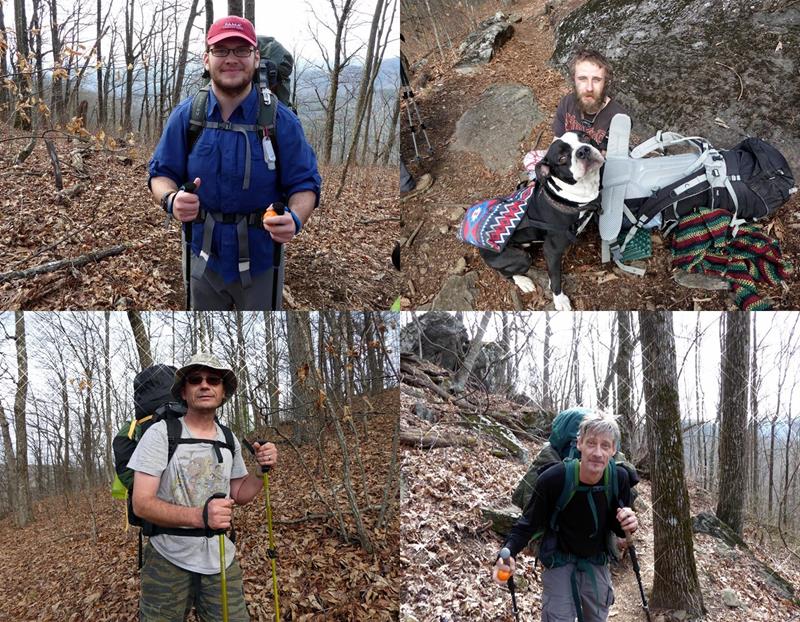 Today's thru-hikers were from six or seven different states.