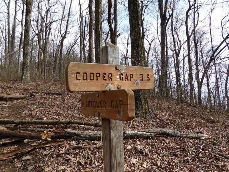 Marker at Hightower Gap.