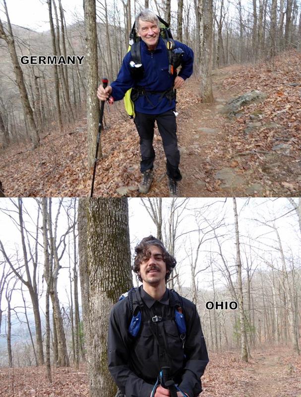Early into the hike, we met these thru-hikers headed for Maine!