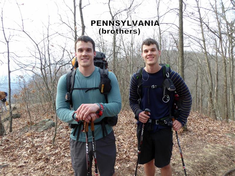 You can tell that these two thru-hikers are brothers!