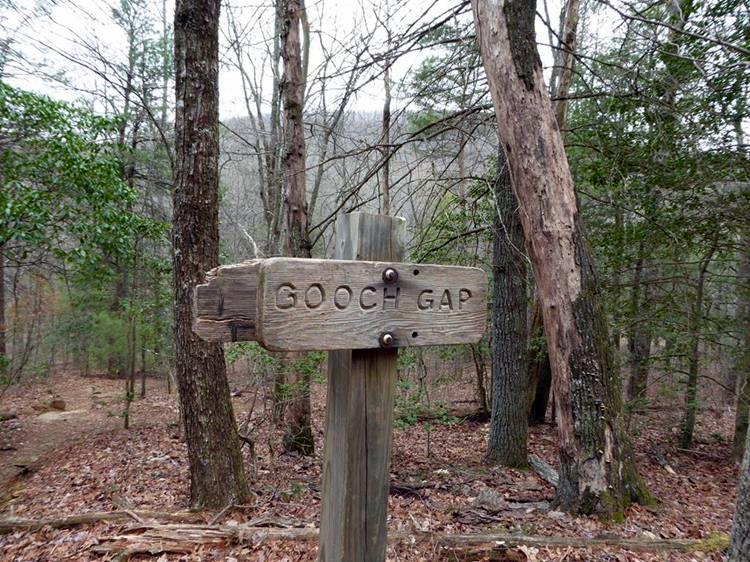 Arriving at Gooch Gap.