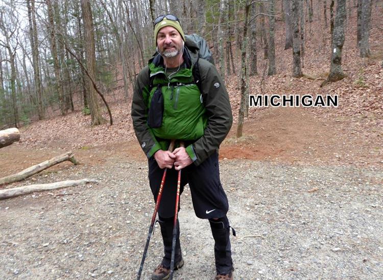 We met this thru-hiker at the start today.