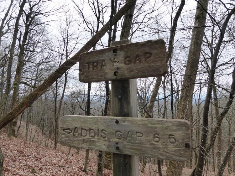 Arriving at Tray Gap.