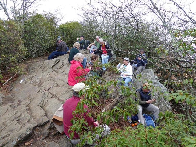 We made it to the summit of Tray but it was fogged in with no views. Still a nice lunch spot!
