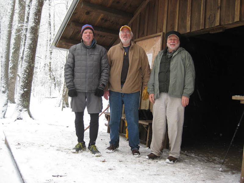 The OFHC gang for today's hike. (l-r) Stephen "Litefoot" Gales, Whitney Hutchinson and Bob Magee.
