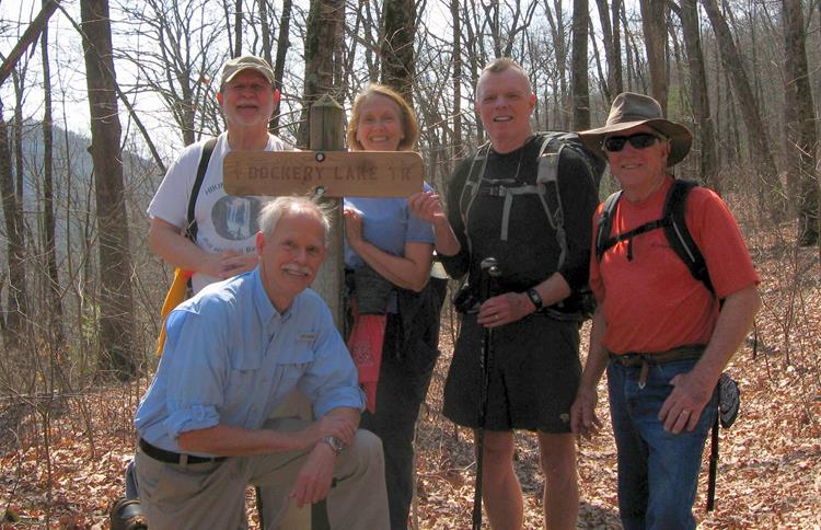 The intersection with the Appalachian Trail