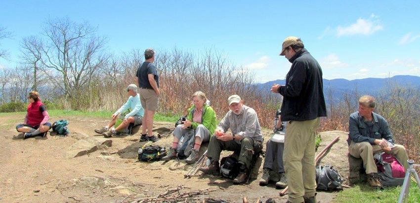 Lunchtime on Siler Bald!