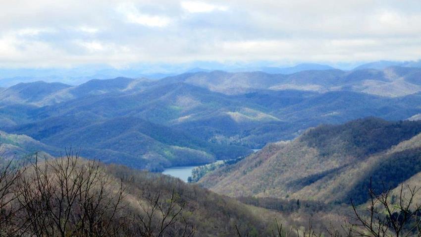 Looking down to Nantahala Lake!