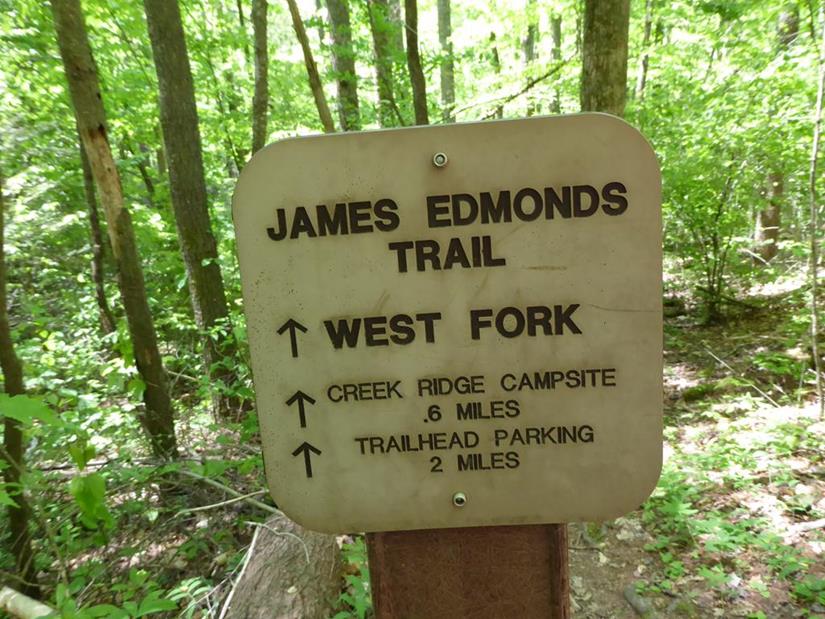 Next, we hike out to a nice waterfall on the James Edmonds Trail.