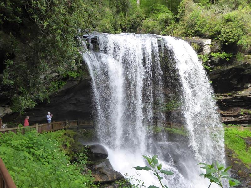 The trail leads directly behing the falls.