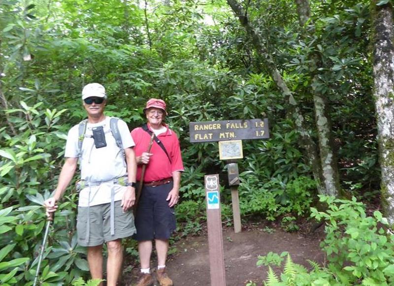 We head up the Skitty Creek trail to Ranger Falls.
