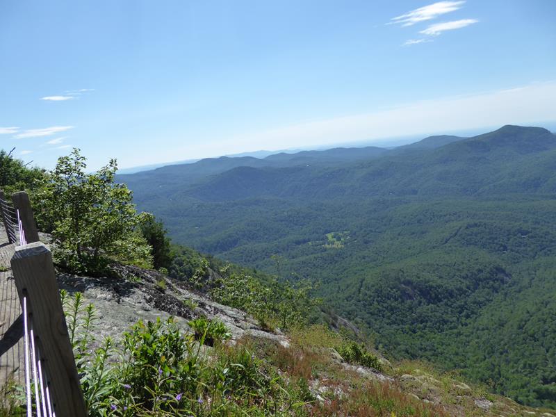 Hiking across the rim of the mountain we get many great views.