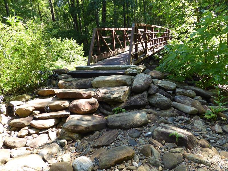 This footbridge crosses the Whitewater River.