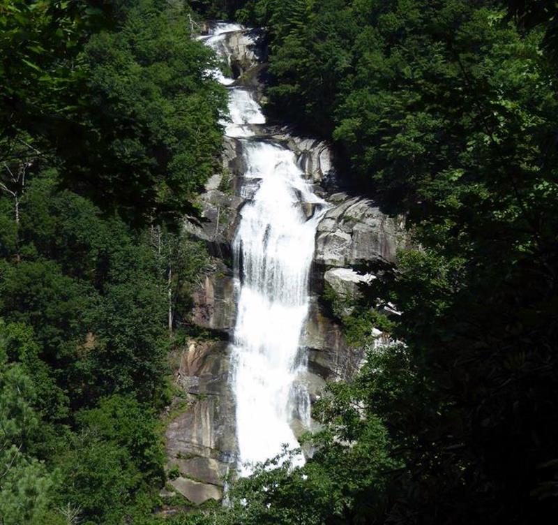 Stunningly beartiful Lower Whitewater Falls. You can see a cave near the top.