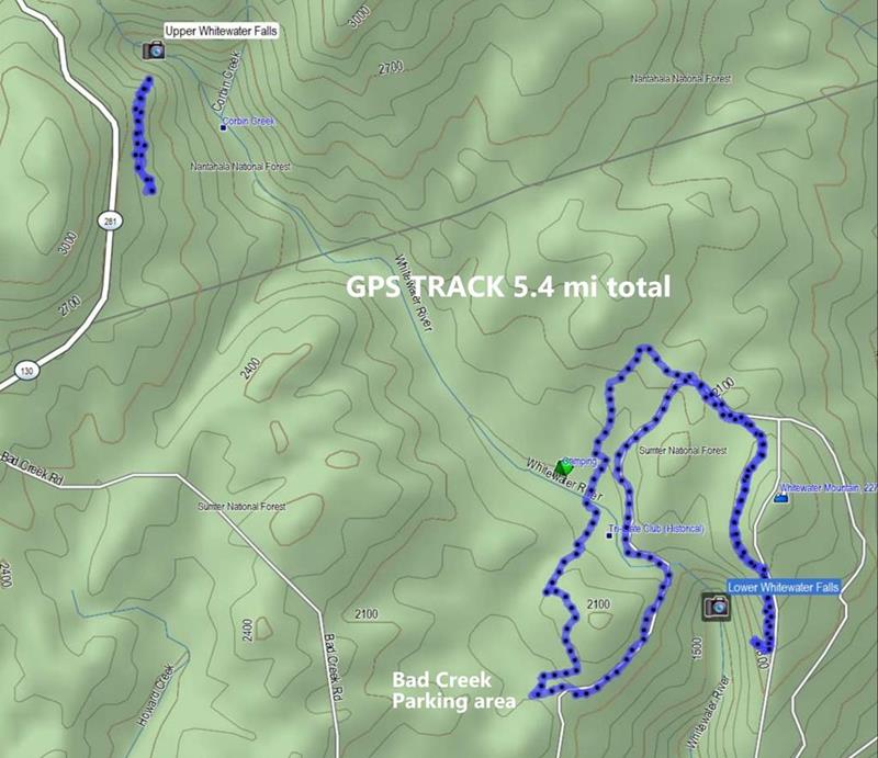 Our GPS paths today.