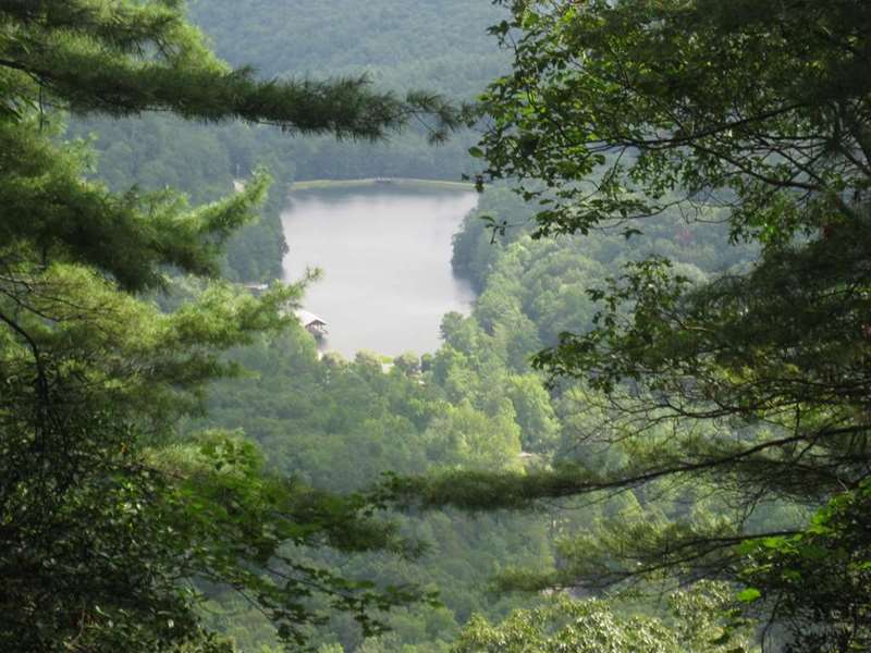View of the lake from the overlook.