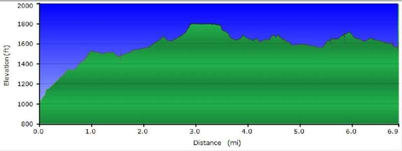 Today's elevation profile