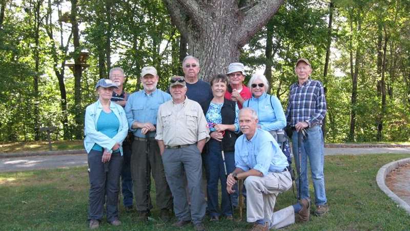 The OFHC gang for today's hike (l-r ) Sandy Robson, John Anderson, Bob Magee, Vic Robson, Tim Hale, Renee Corbett , Joe Collins, Mike Bell, Jenna Hensley, Phil Brownrigg.