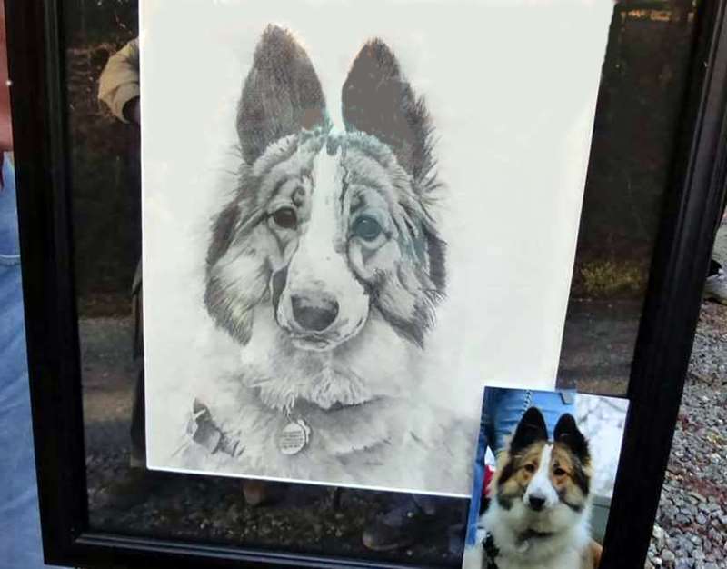 From the small photo, Joe created this fine piece of artwork in pencil!