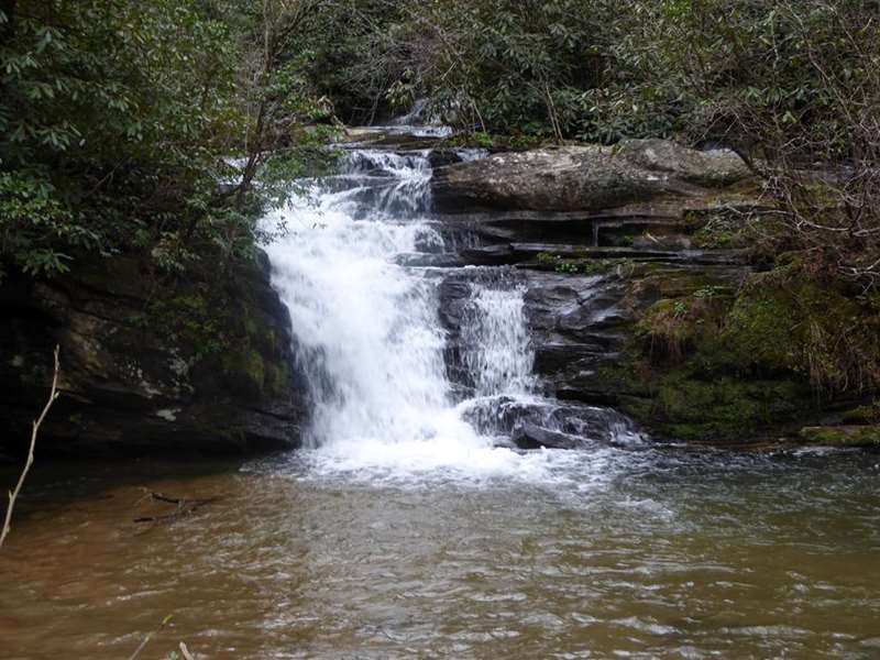 About a quarter mile later we enjoy lunchtime at Pig Pen Falls