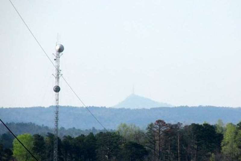 Here we can see Currahee Mt. in the distance (zoomed view).