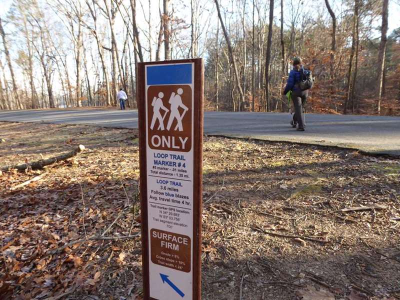 The trails are marked clearly..