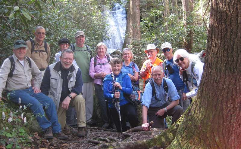 The OFHC gang for today's hike (l-r) Vic Robson, Ray Lovett, Greta Driggers, Bob Magee, Tim Hale, Angela Evans, Renee Corbett, Terre Pratt, Joe Collins, Mike Bell, Jim Driggers and Jenna Hensley.