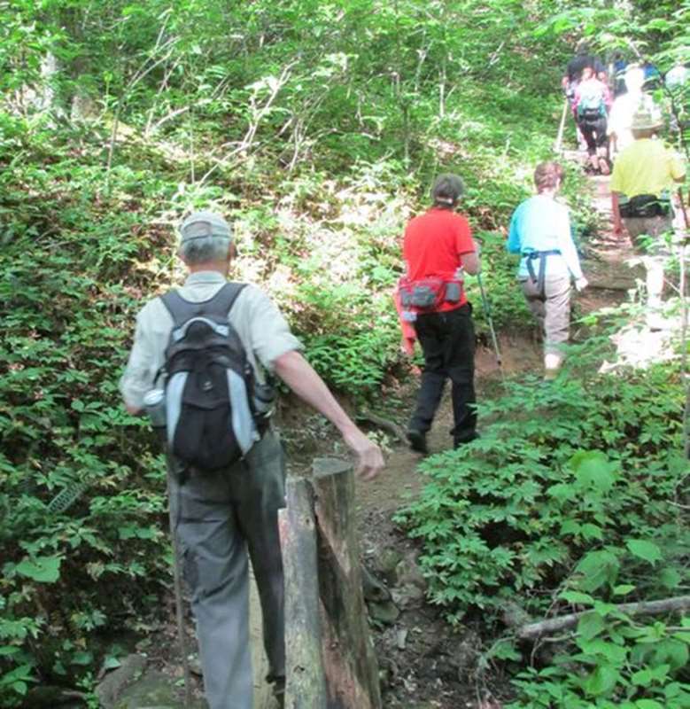 This hike is uphill all the way to the destination.