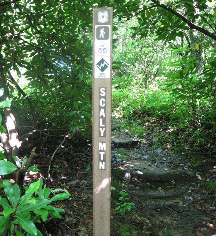 About half way up, you come to an intersection pointing the way.