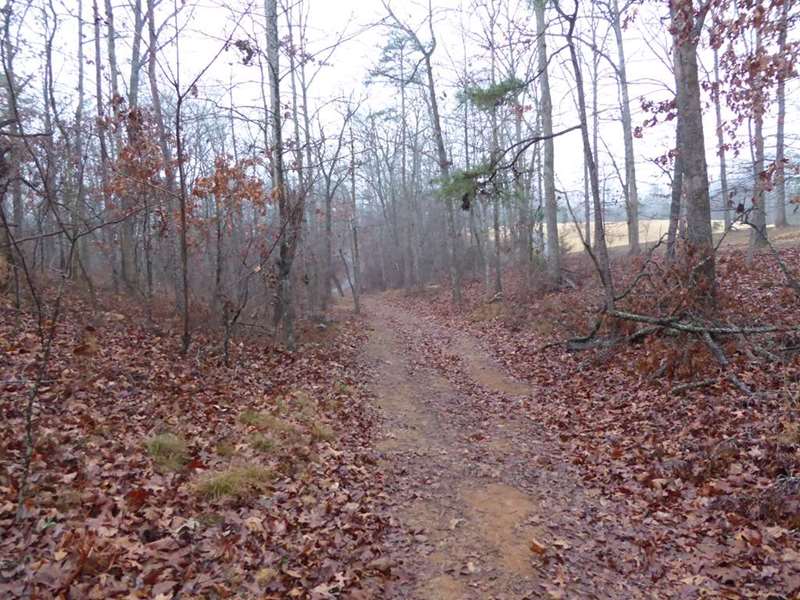 The first part of the trail is adjacent to the golf course.