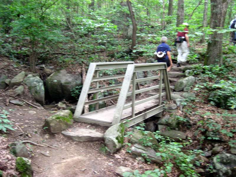 This footbridge is early into the hike.