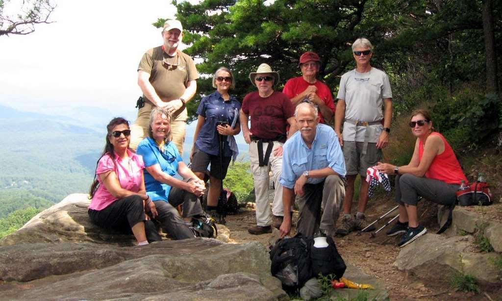 The OFHC gang for today's hike. (l-r)Trushna Nadig, Renee Corbett, Bob Magee, Terre Pratt, Vic Robson, Mike Bell, Joe Collins, Jim Driggers and Greta Driggers .