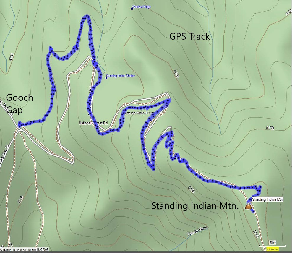 Our GPS Track for the hike.