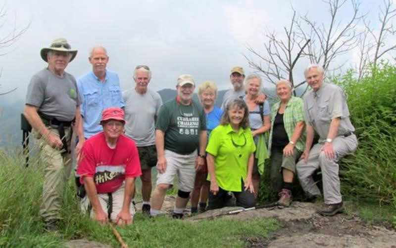 The OFHC gang for today's hike. (l-r) Vic Robson, Mike Bell, Joe Collins, Ron Myers, Bob Magee, Beth McDonald, Renee Corbett, Jack and Carole Wintle, Jeanne O'Connor and Dick Metzgar. SEE PHOTOS OF TODAY'S WILDFLOWERS! (CLICK HERE)