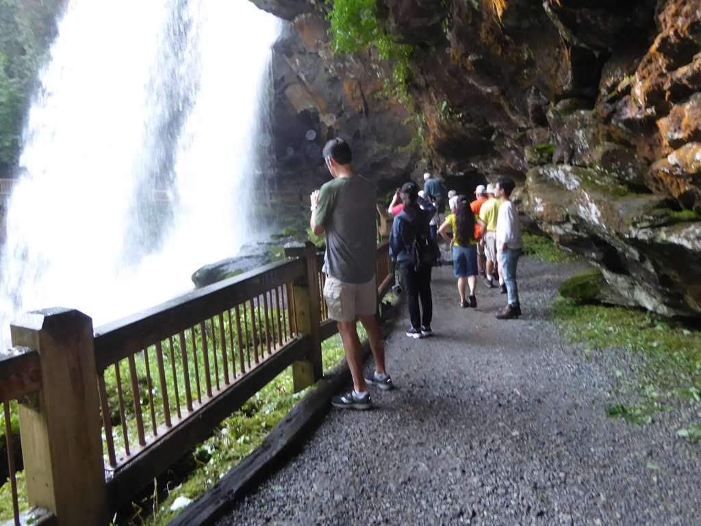 Walking behind the falls is always cool!