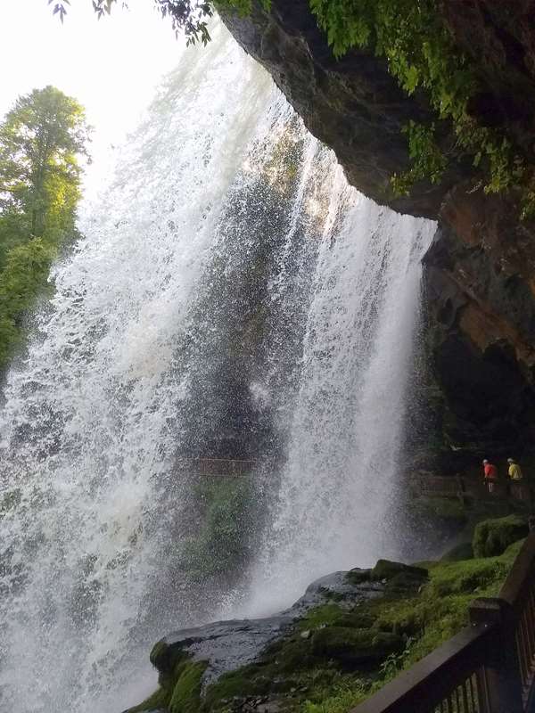 The power of the waterfall is incredible!
