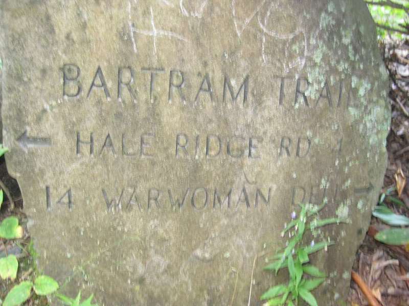 Engraved boulder.