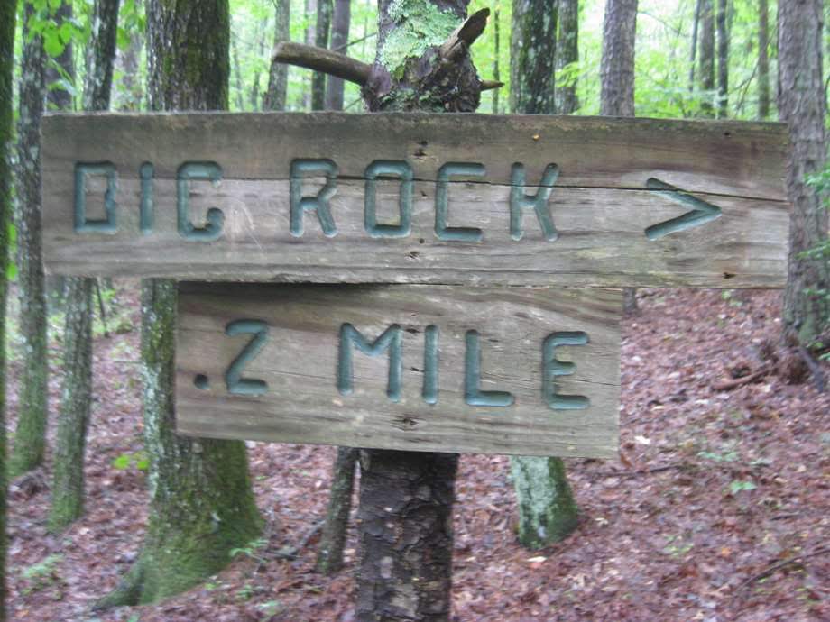 The side trail to Big Rock