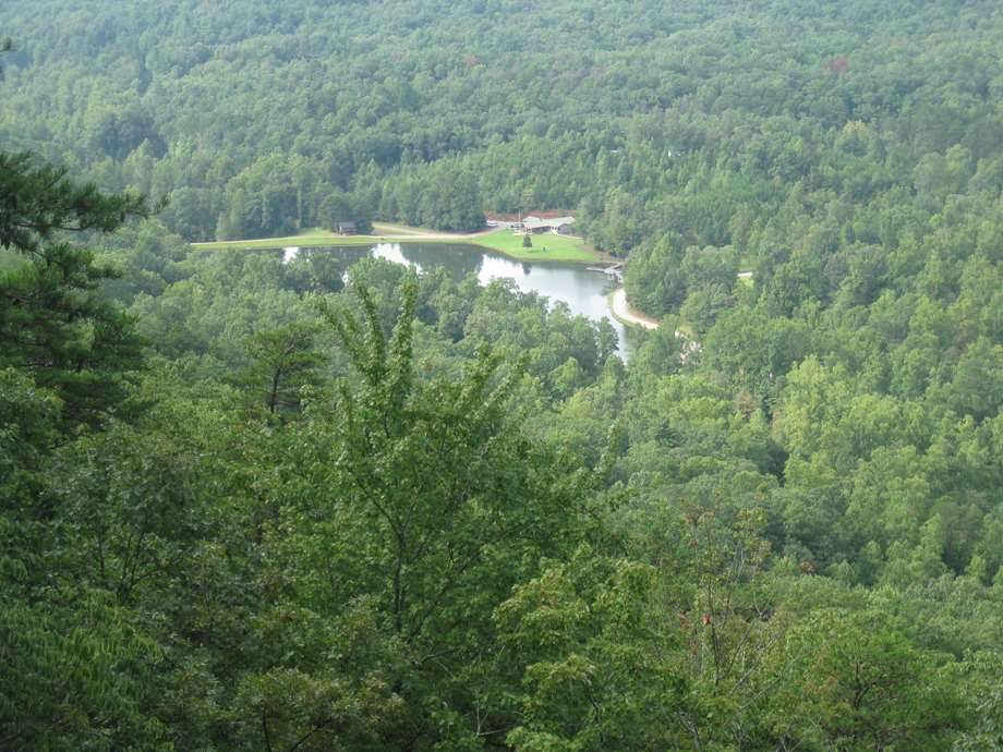 Looking down to Boy Scout Camp Rainey Mountain.