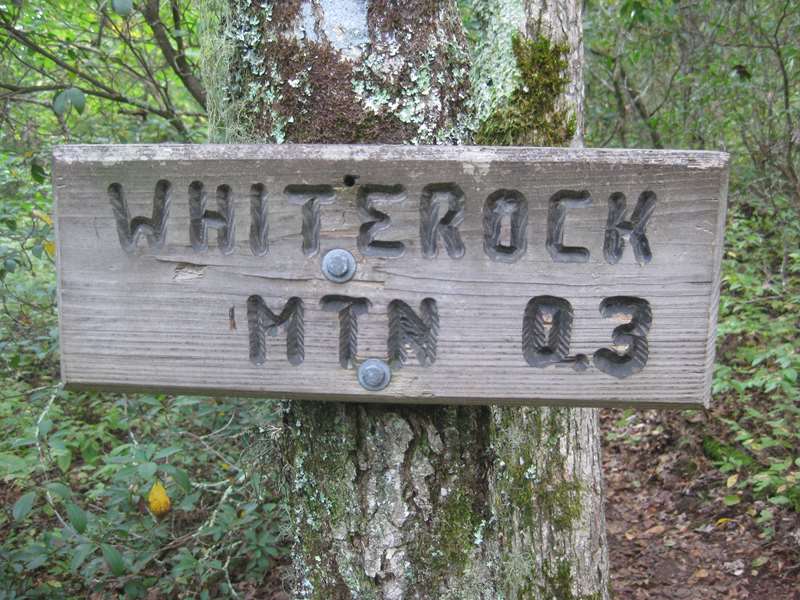 The side trail to beautiful Whiterock Mt.