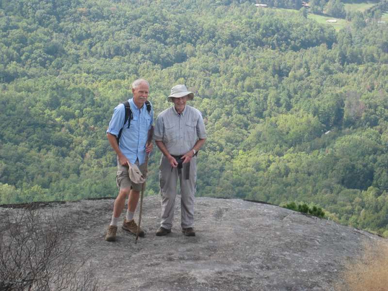 Standing on the rock cliff at Whiterock Mt.