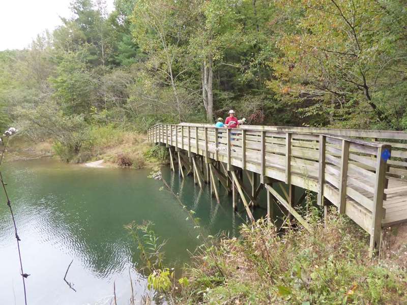 Nice footbridge over a cove.