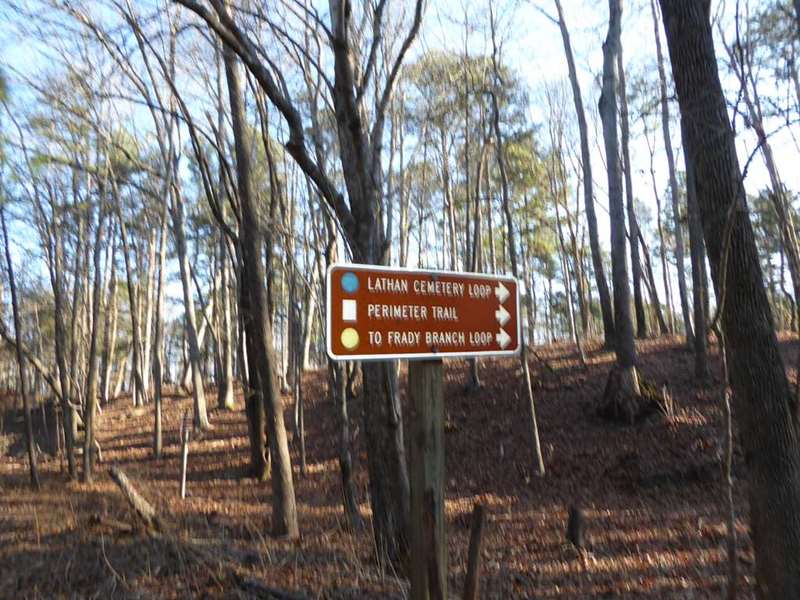 Trail signs along the route. .