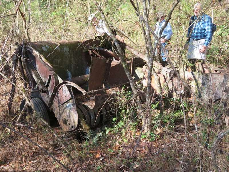 Old abandoned farm machinery over 70 years old.