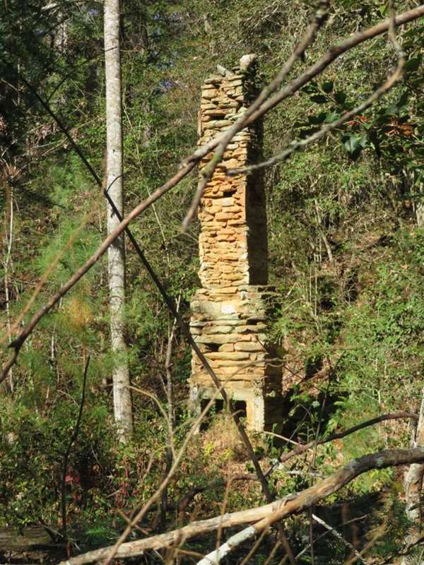Remains of the old farm house.