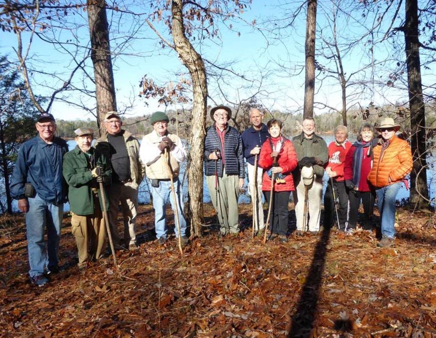 The OFHC gang for today's hike. (l-r) Tony Presley, Bruce O'Connor, Bill Hunt, Joe Collins, Tim Hale, Mike Bell, Jenny Bell, Bob Magee, Jeanne O'Connor, Renee Corbett and Vic Robson.