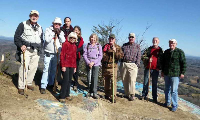 The OFHC gang for today's hike (l-r) Bob Magee, Joe Collins, Mike Bell, Pam Euliss, Renee Corbett, Angela Evans, Ray Clark, Tim Hale, John Anderson and Tony Presley.