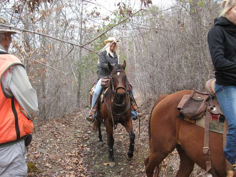 Later, we meet three nice ladies on horseback.