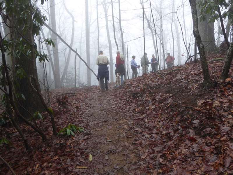 As we climb the fog gets thicker!